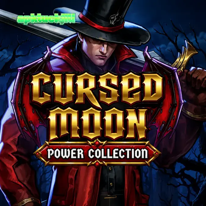 Tampilan visual slot Cursed Moon Power Collection dengan nuansa gotik